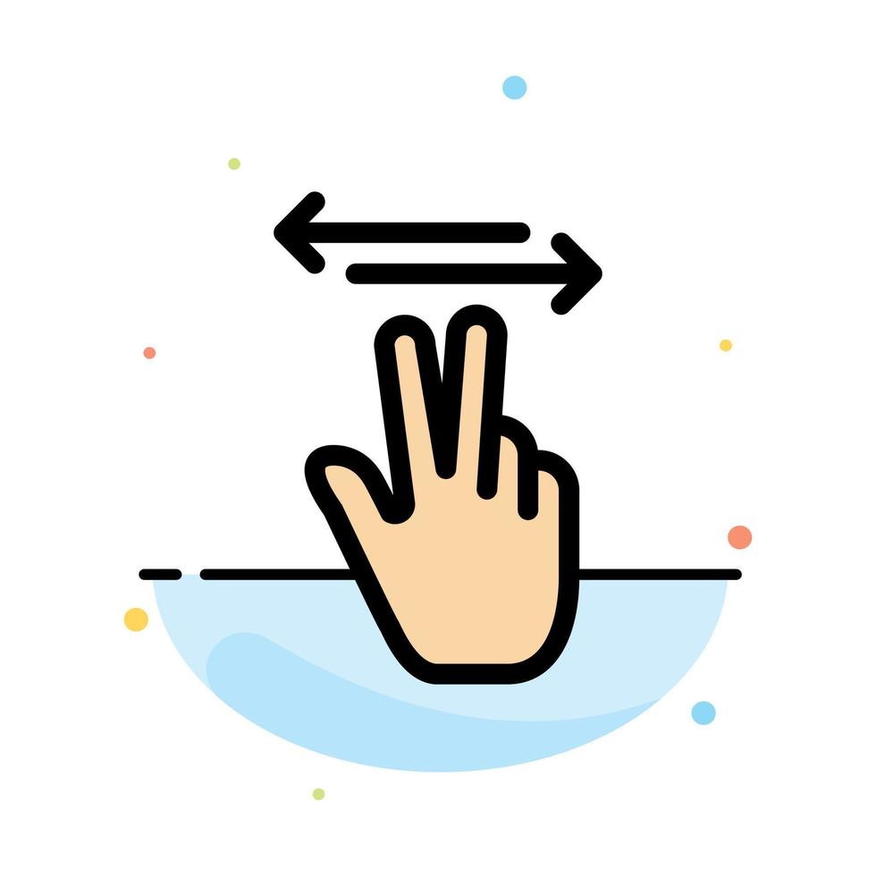 Gestures Hand Mobile Touch Abstract Flat Color Icon Template vector