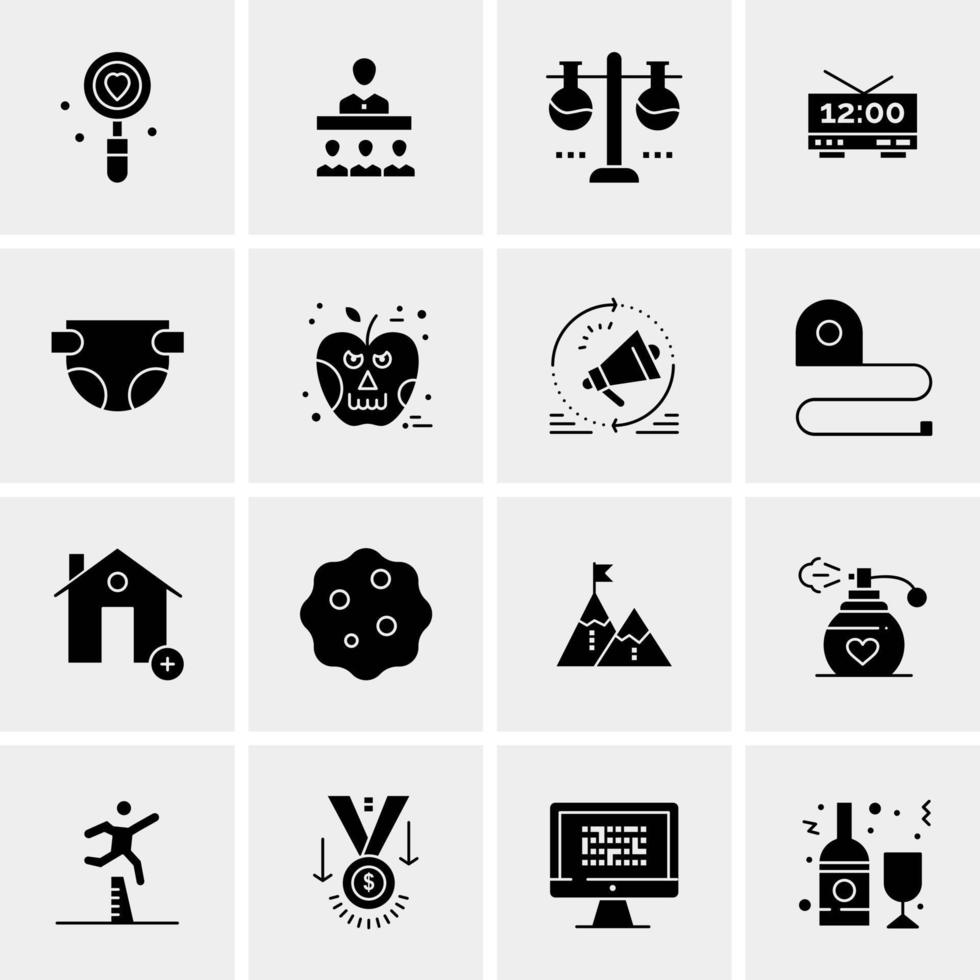 16 Universal Business Icons Vector Creative Icon Illustration to use in web and Mobile Related project