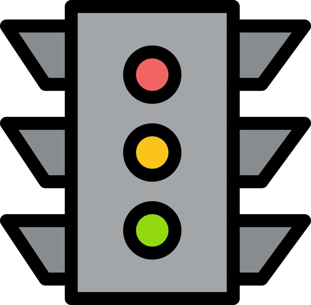 Light Traffic signal Navigation rule  Flat Color Icon Vector icon banner Template