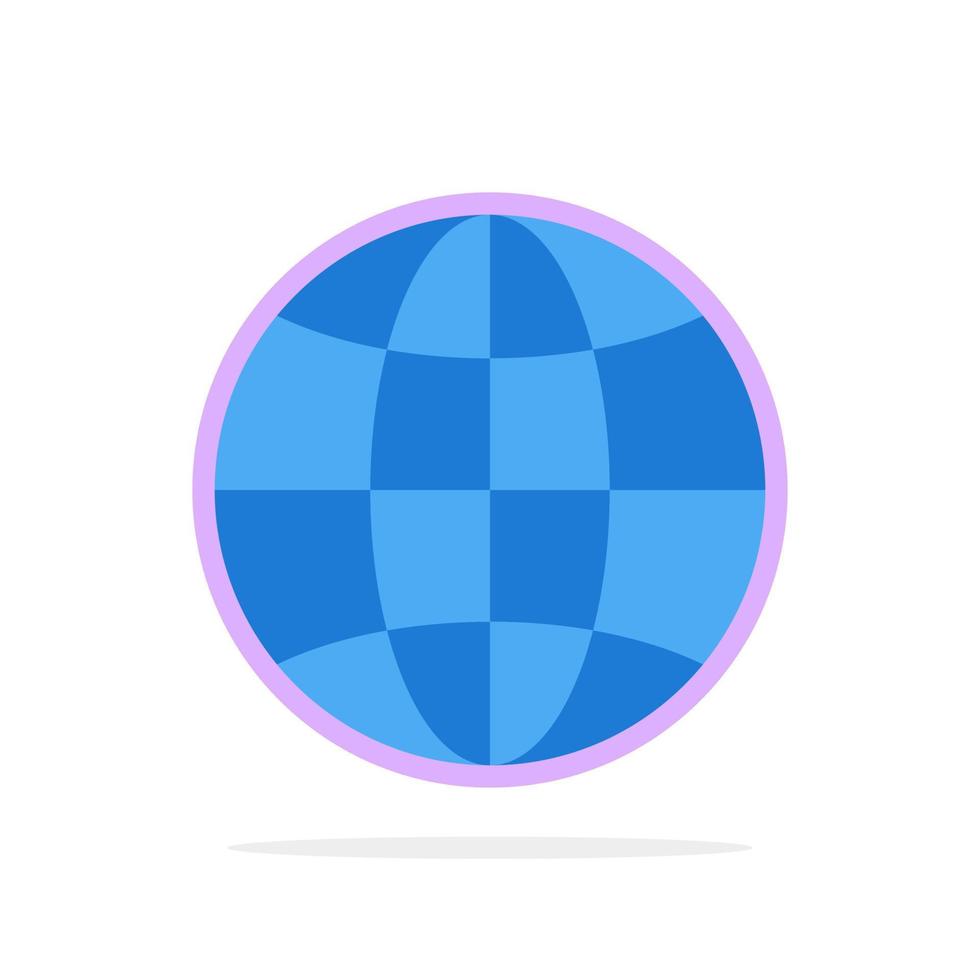 World Globe Internet Design Abstract Circle Background Flat color Icon vector
