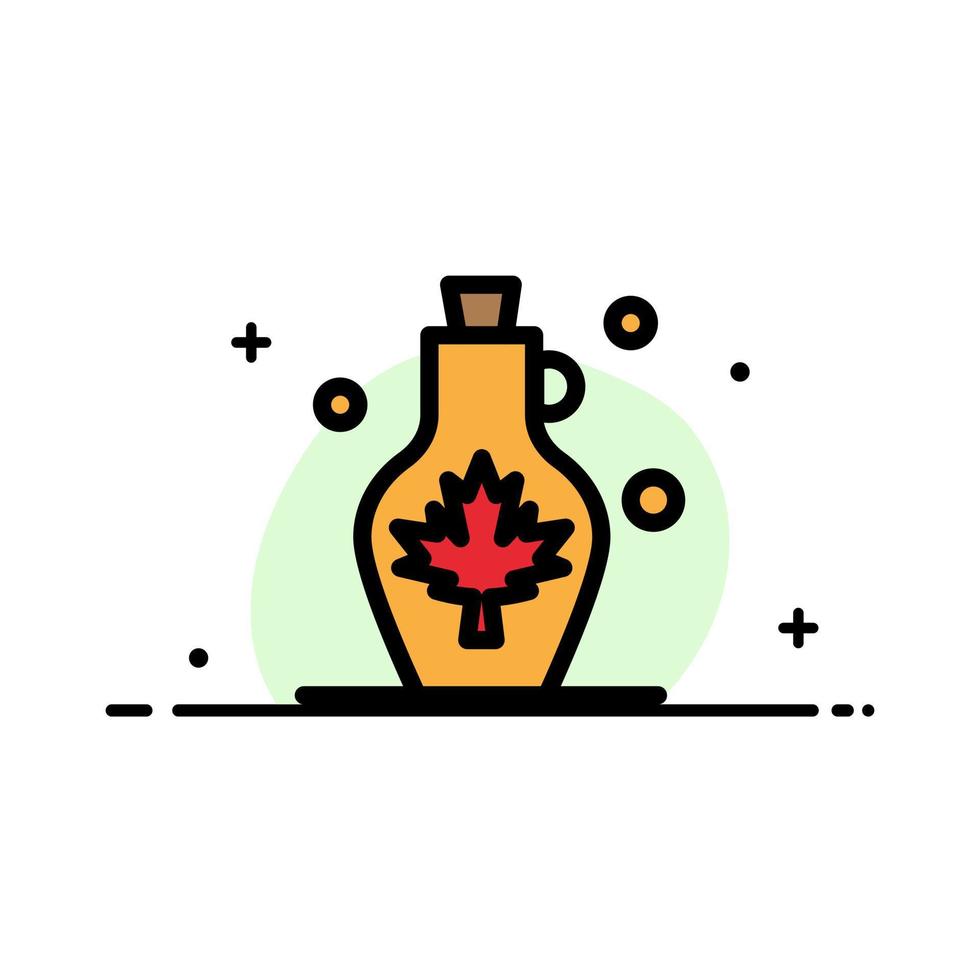 Beverage Kettle Water Water Pot Leaf  Business Flat Line Filled Icon Vector Banner Template
