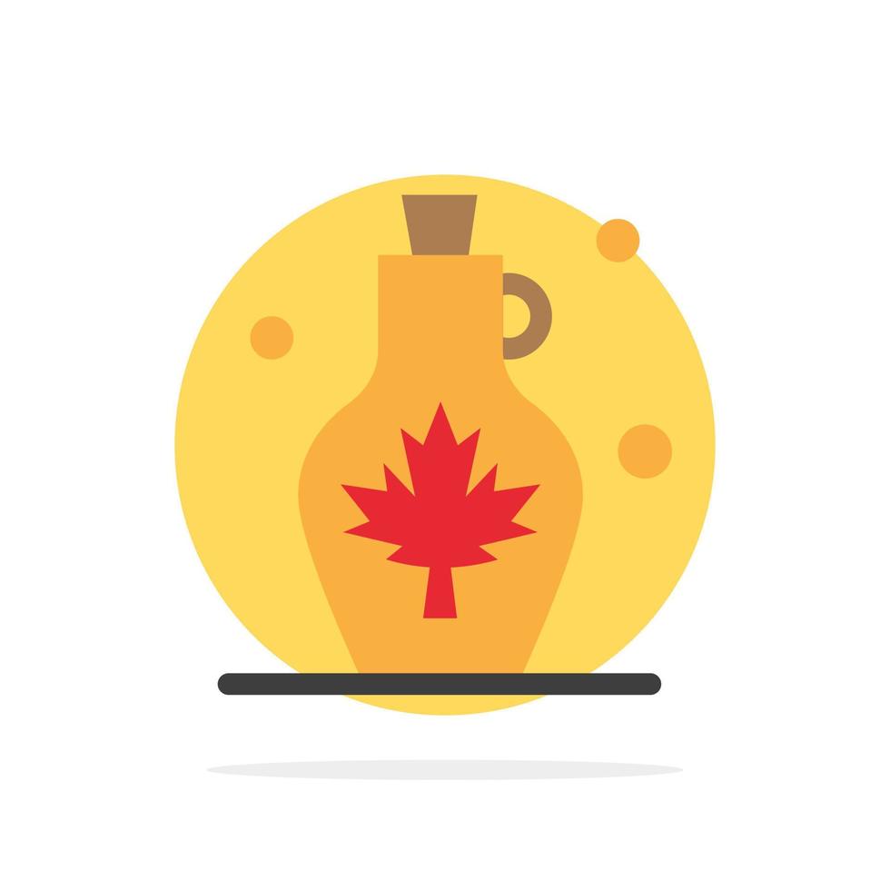 Beverage Kettle Water Water Pot Leaf Abstract Circle Background Flat color Icon vector
