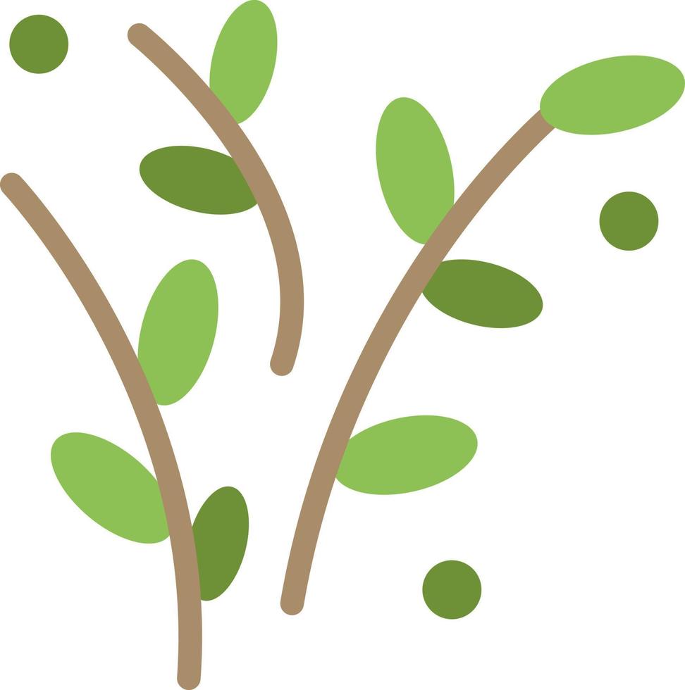 hoja naturaleza planta primavera color plano icono vector icono banner plantilla