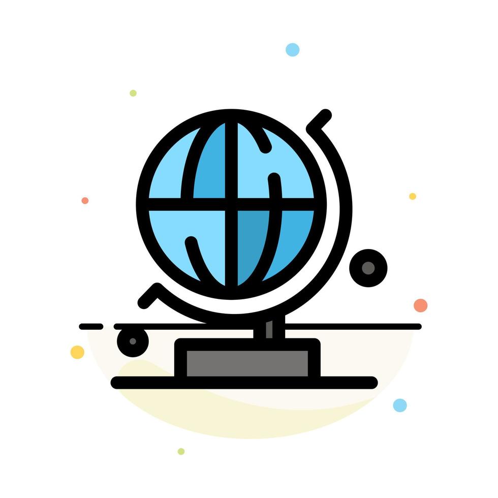 World Globe Science Abstract Flat Color Icon Template vector