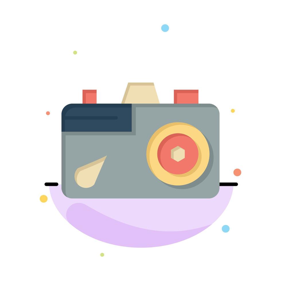 Camera Education Image Picture Abstract Flat Color Icon Template vector