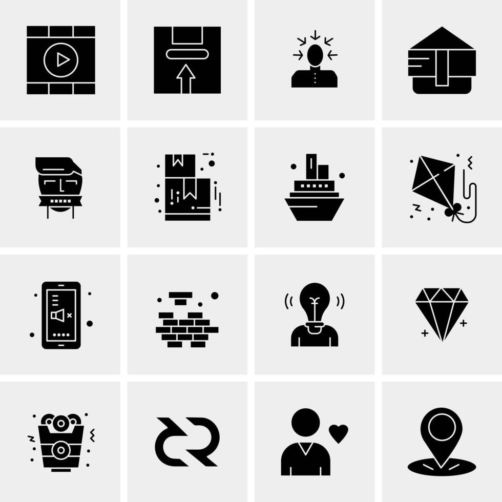 16 Universal Business Icons Vector Creative Icon Illustration to use in web and Mobile Related project