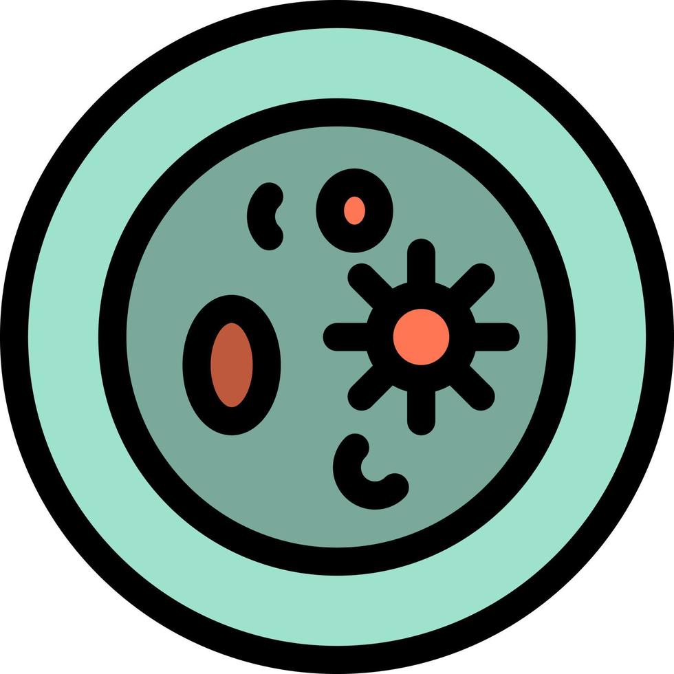 Biochemistry Biology Chemistry Dish Laboratory  Flat Color Icon Vector icon banner Template
