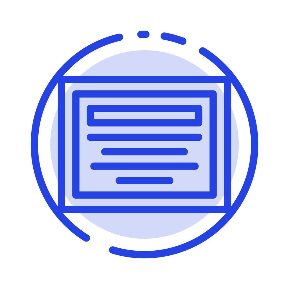 Education File Note Blue Dotted Line Line Icon vector