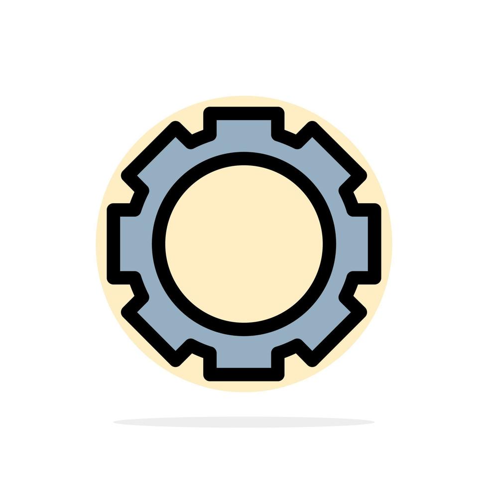 Gear Setting Instagram Abstract Circle Background Flat color Icon vector