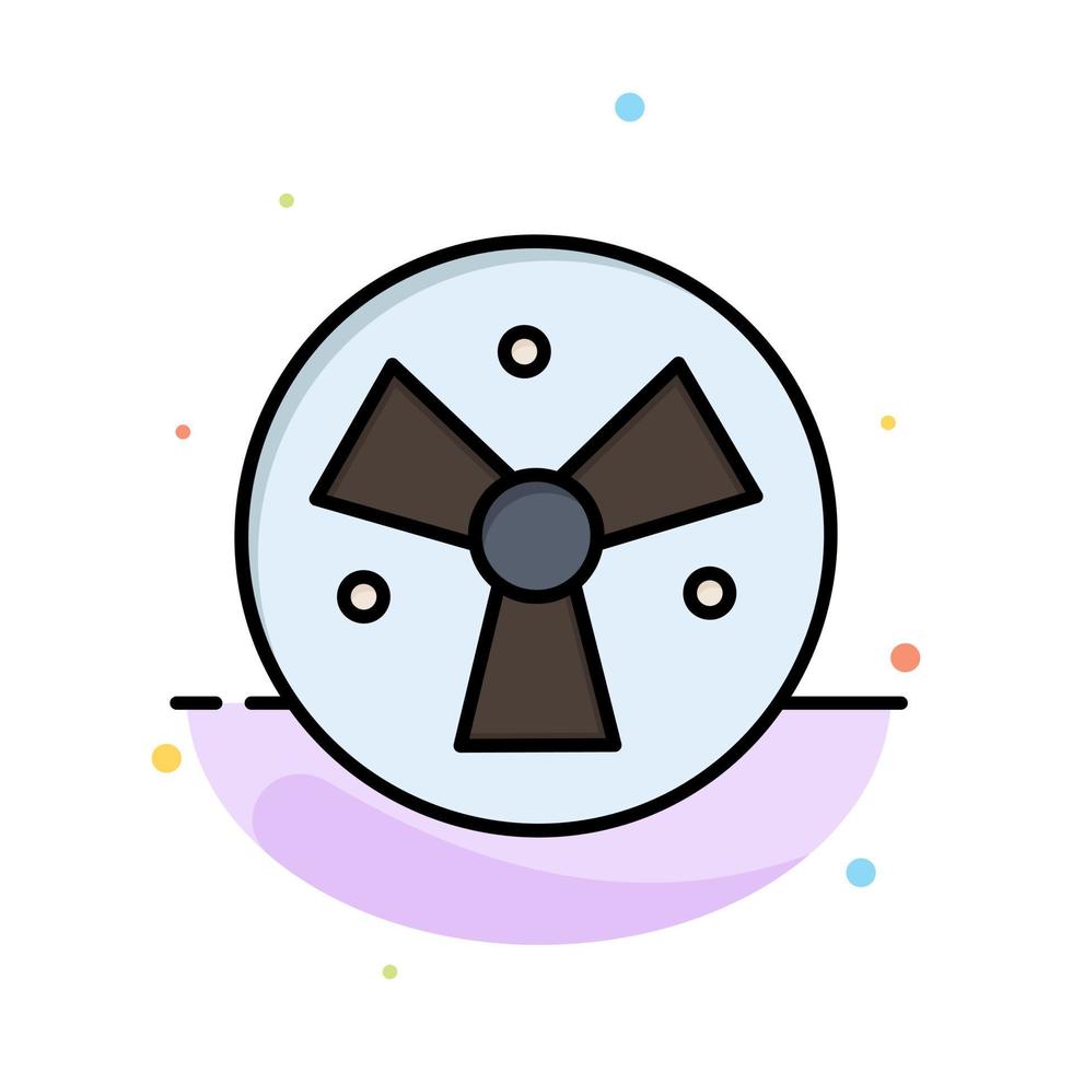 Radiation Warning Medical Fan Abstract Flat Color Icon Template vector