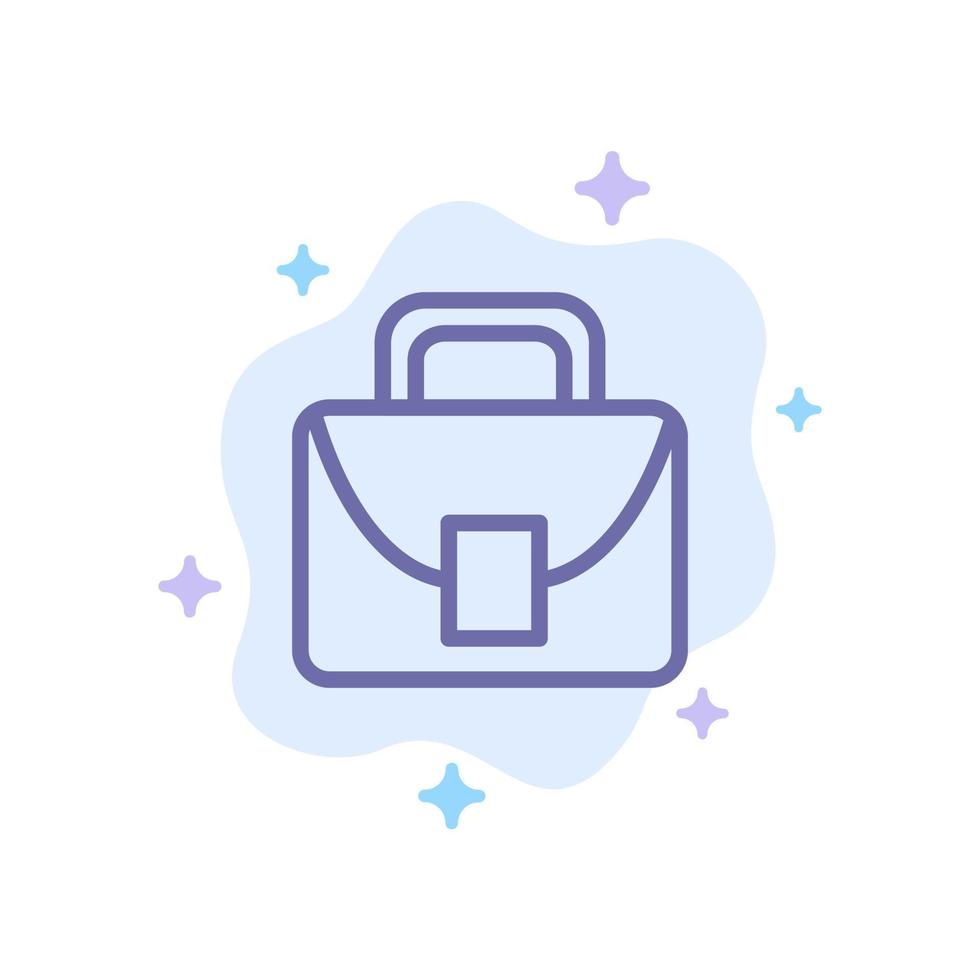 Bag Worker Logistic Global Blue Icon on Abstract Cloud Background vector