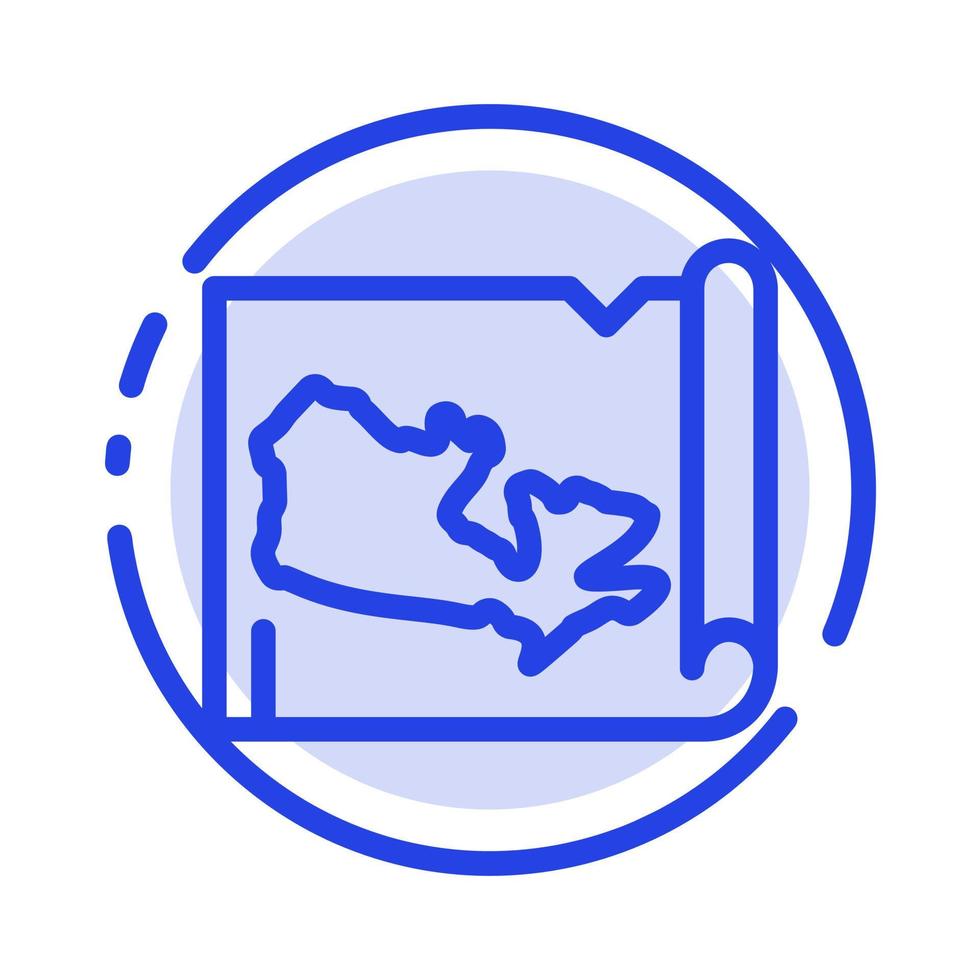 Map World Canada Blue Dotted Line Line Icon vector