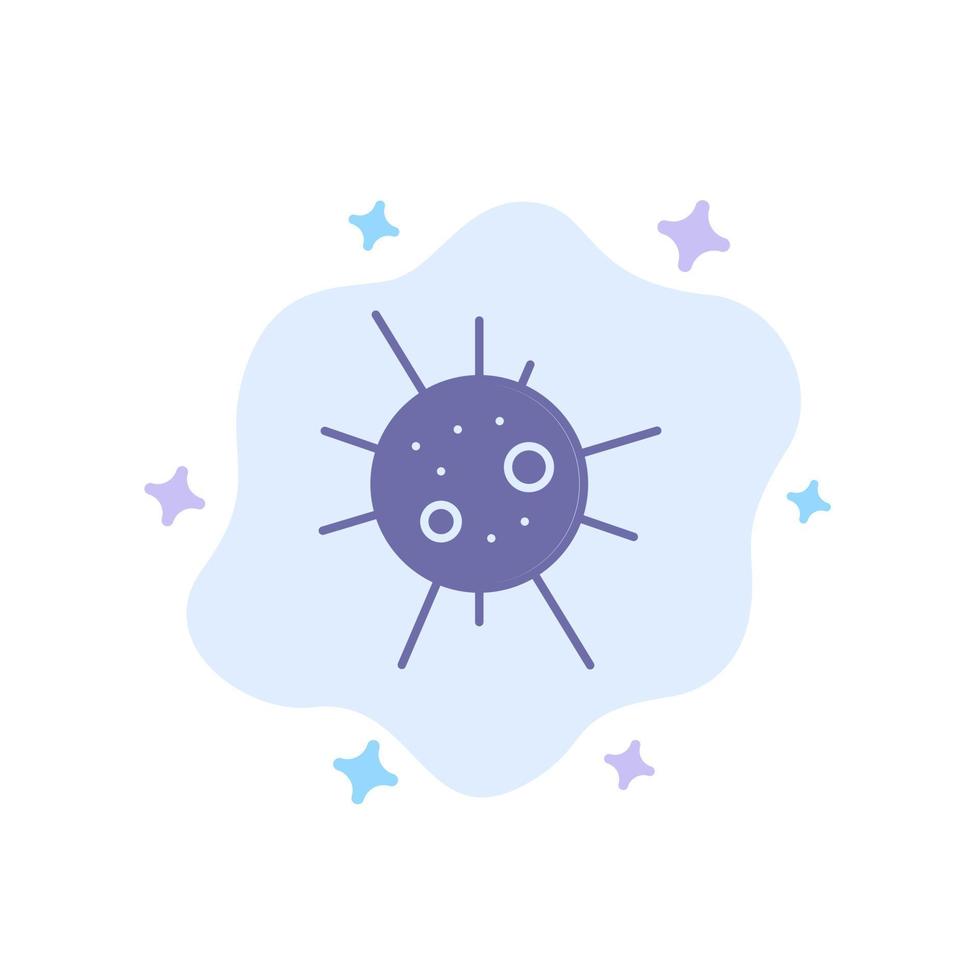 Bacteria Disease Virus Blue Icon on Abstract Cloud Background vector
