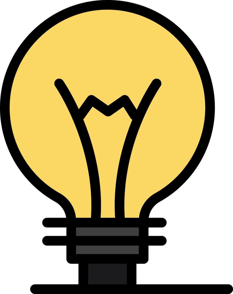 Idea Innovation Invention Light bulb  Flat Color Icon Vector icon banner Template