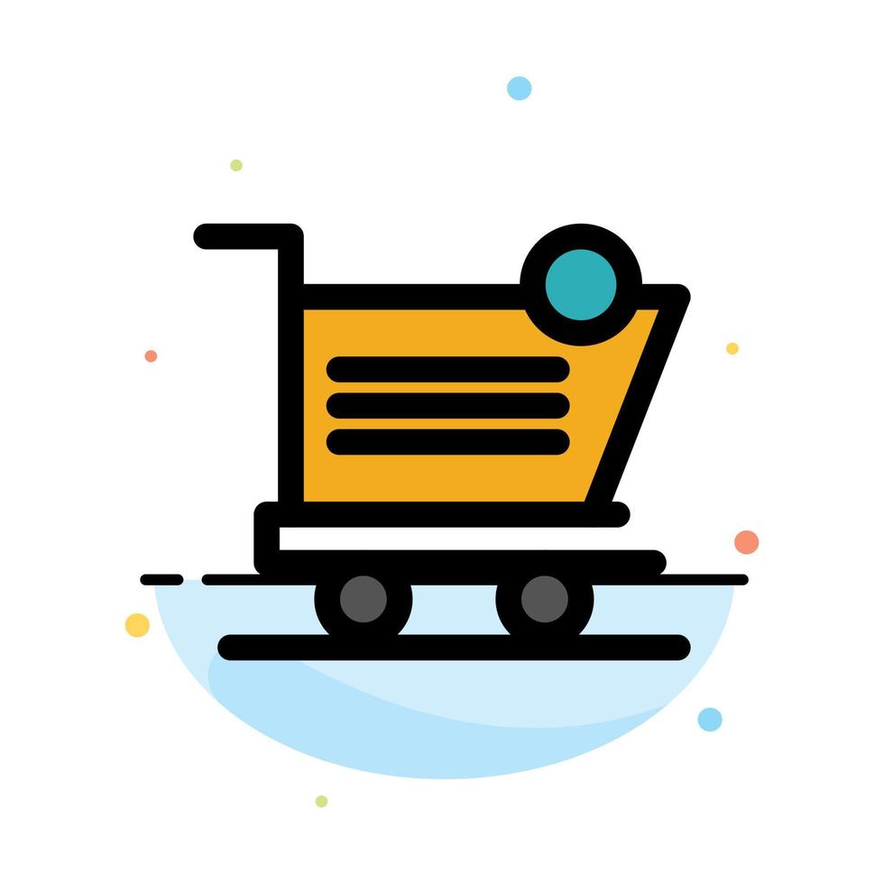 Cart Shopping Shipping Item Store Abstract Flat Color Icon Template vector