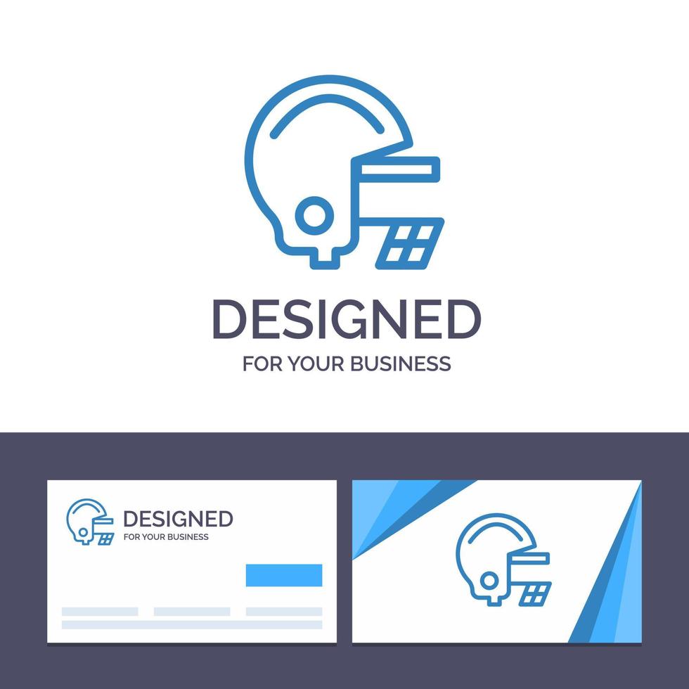 Creative Business Card and Logo template American Football Helmet Vector Illustration