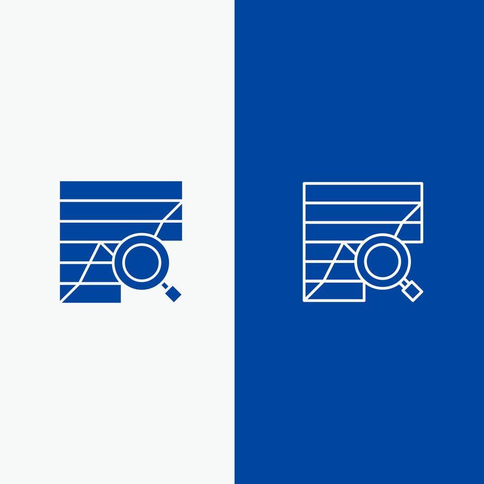 Analysis Analytic Analytics Chart Data Graph Line and Glyph Solid icon Blue banner Line and Glyph Solid icon Blue banner vector