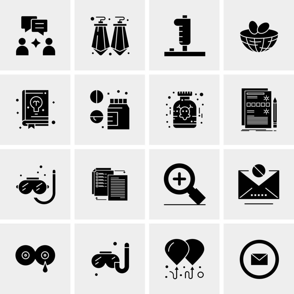 16 Universal Business Icons Vector Creative Icon Illustration to use in web and Mobile Related project