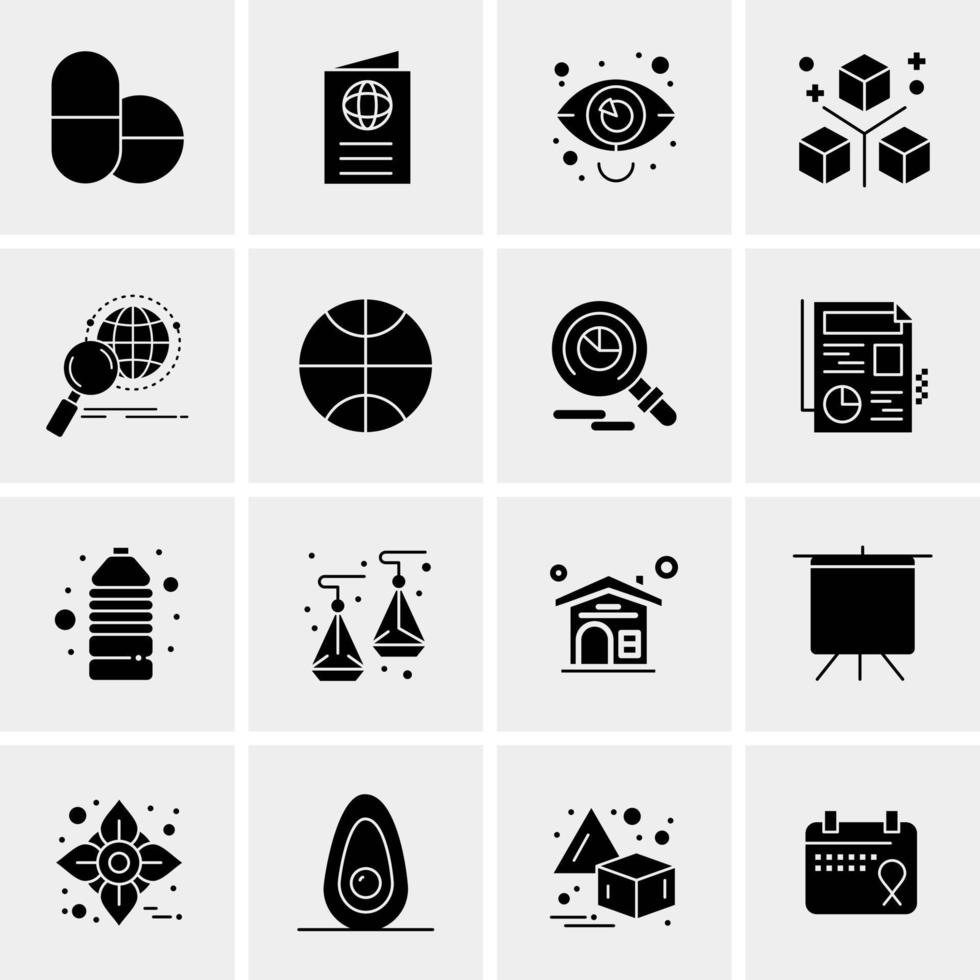 16 Universal Business Icons Vector Creative Icon Illustration to use in web and Mobile Related project