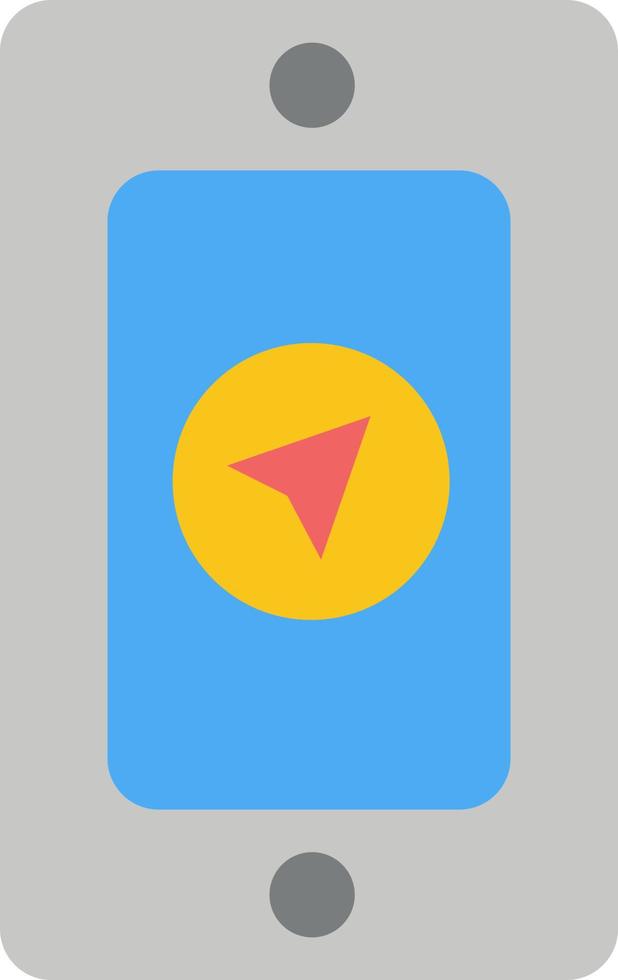 Mobile Pin Rainy  Flat Color Icon Vector icon banner Template