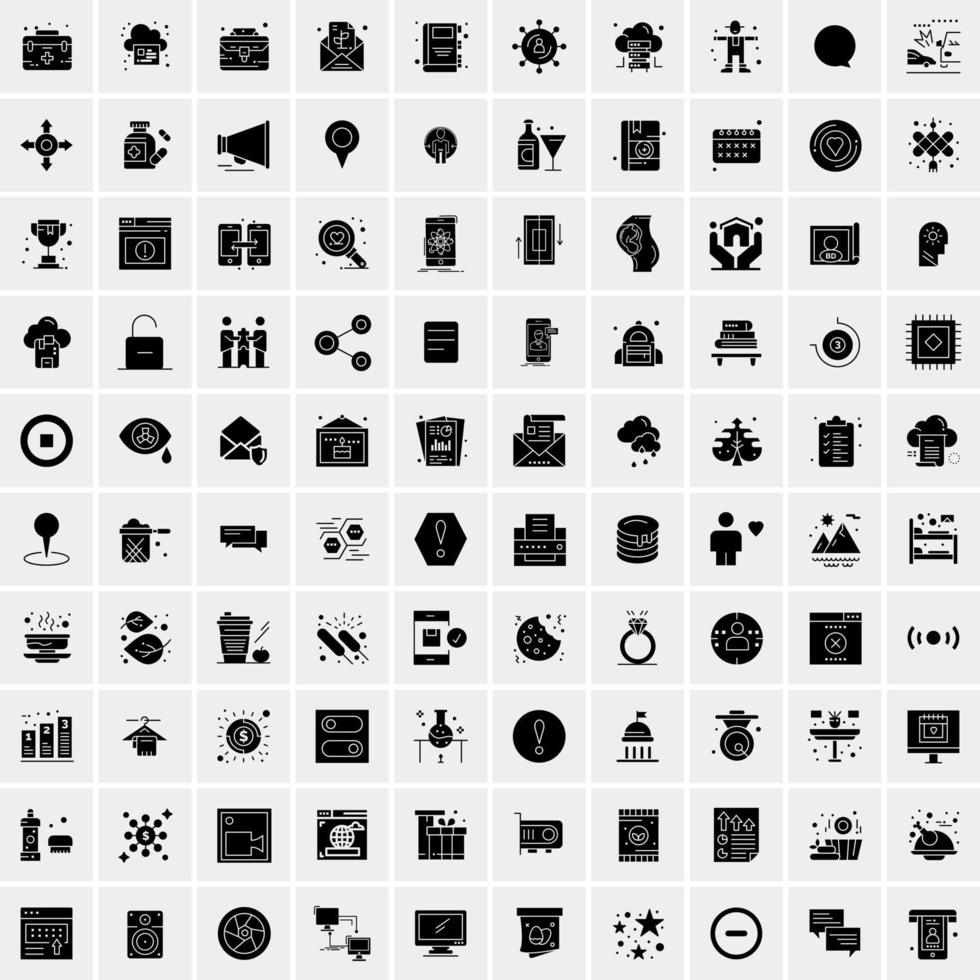 Set of 100 Universal Icons vector