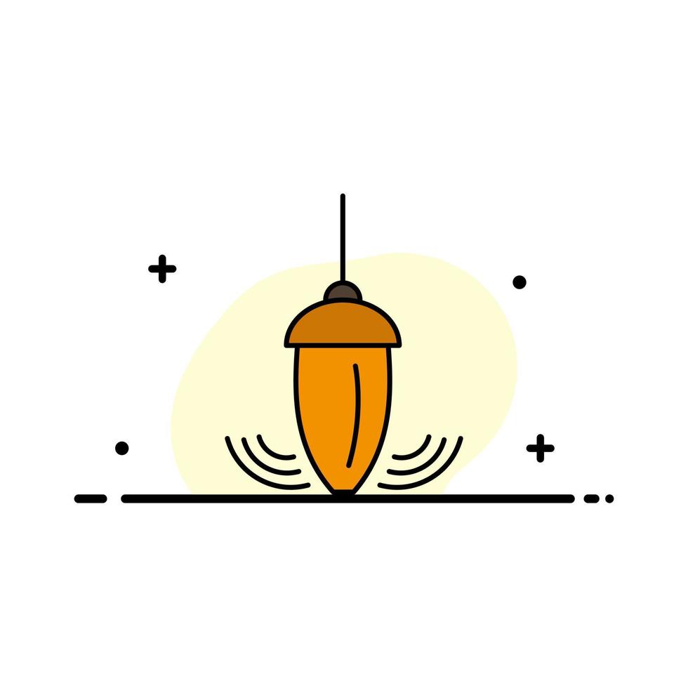 Sinker Instrument Measurement Plumb Plummet  Business Flat Line Filled Icon Vector Banner Template