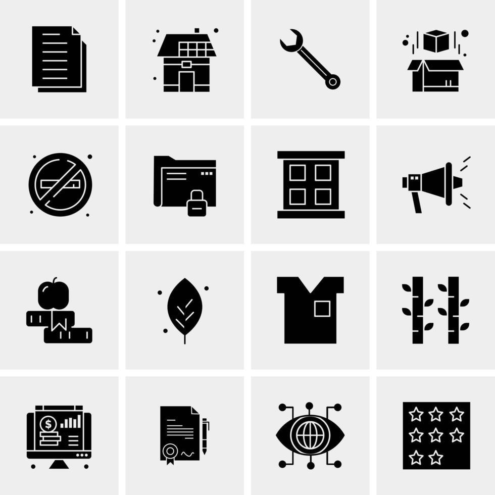 16 Universal Business Icons Vector Creative Icon Illustration to use in web and Mobile Related project