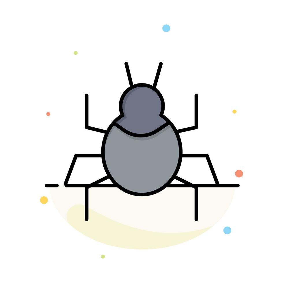 Bug Nature Virus Indian Abstract Flat Color Icon Template vector