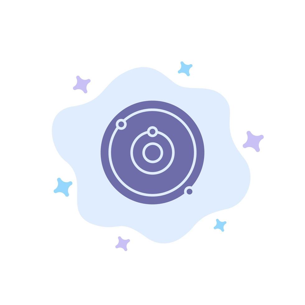 Astronomy Planet Education Learning Blue Icon on Abstract Cloud Background vector