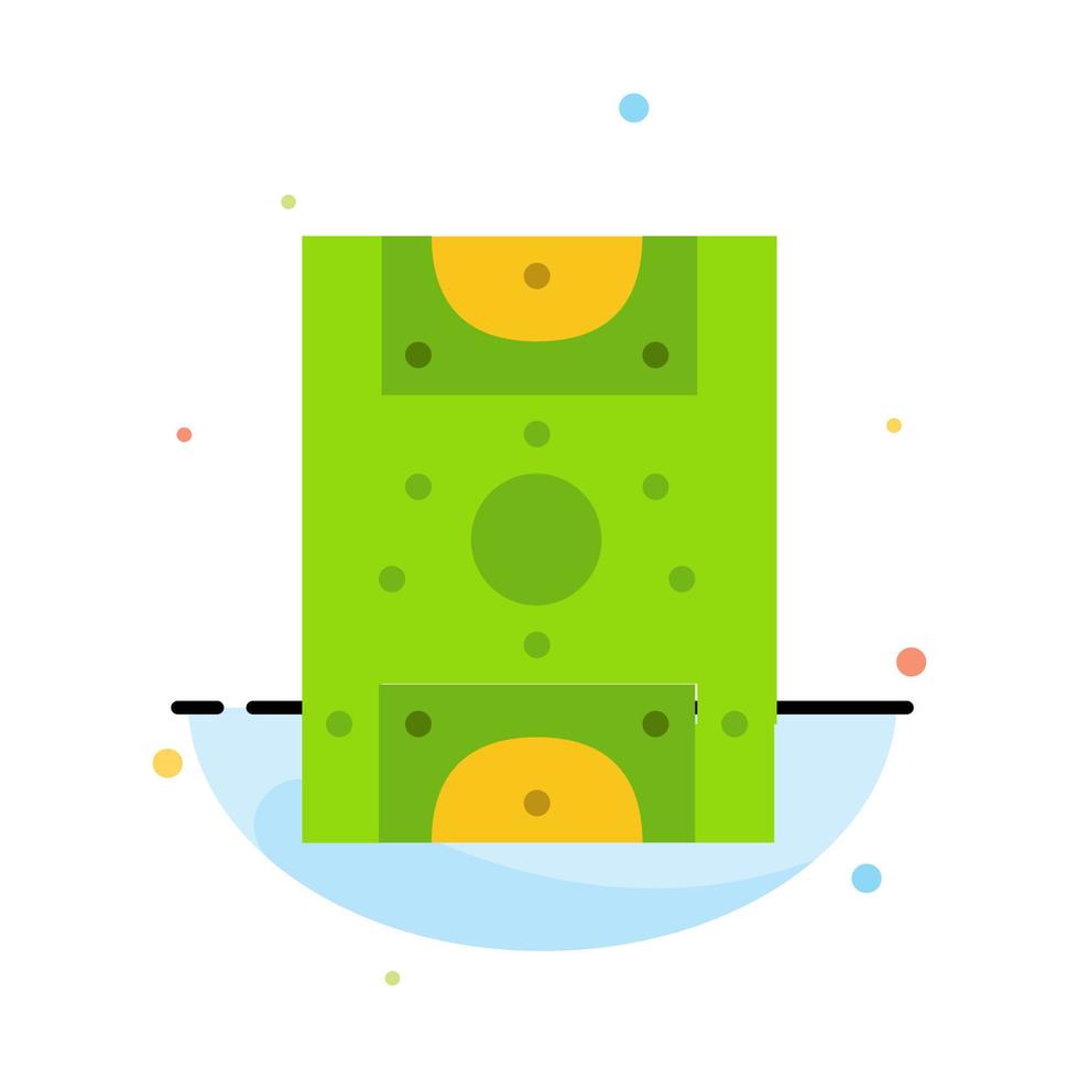 Entertainment Game Football Field Abstract Flat Color Icon Template vector