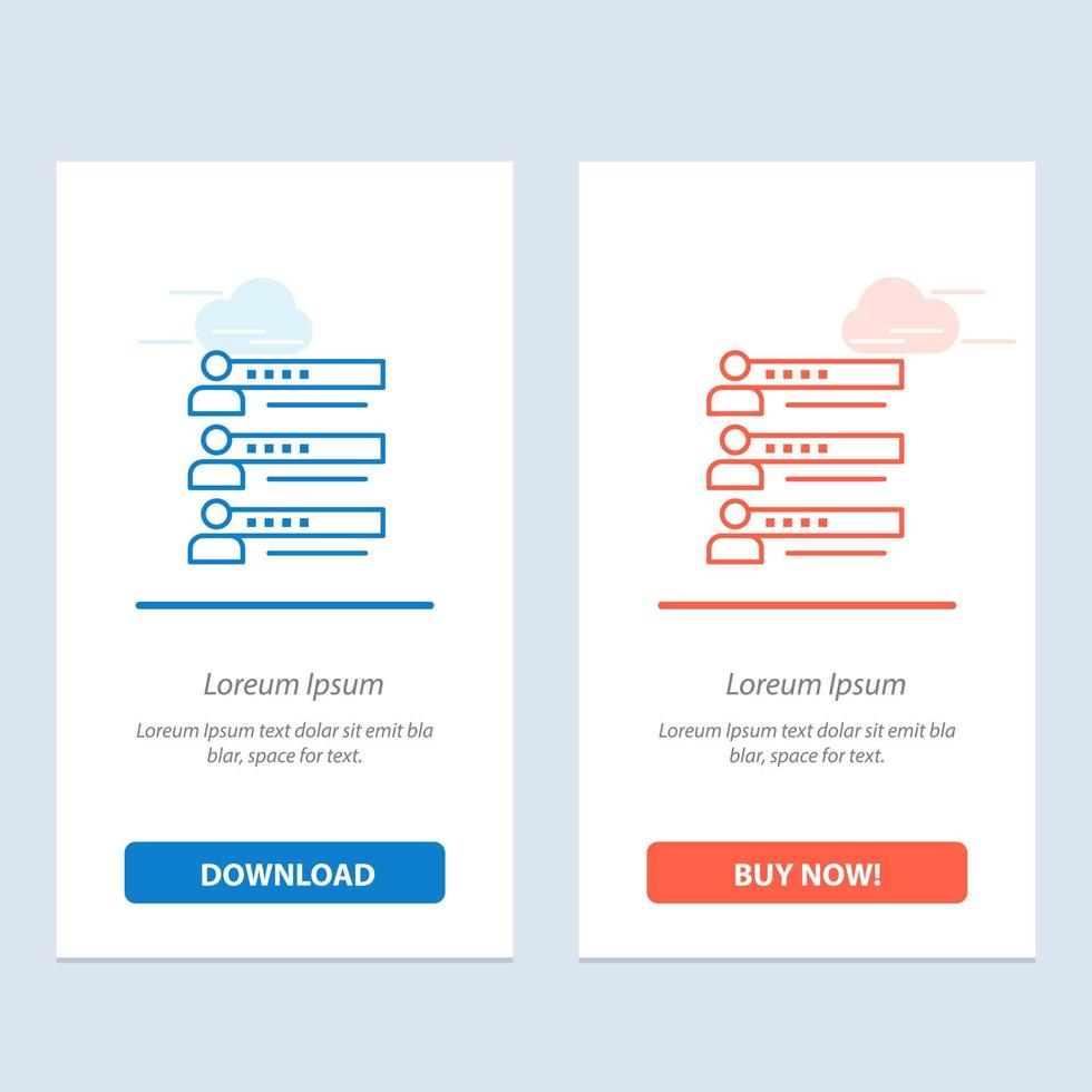 gráficos de habilidades configuración de perfil de personas estadísticas equipo azul y rojo descargar y comprar ahora plantilla de tarjeta de widget web vector