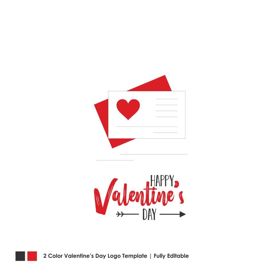 Happy Valentines Day Card Vector Lettering Background