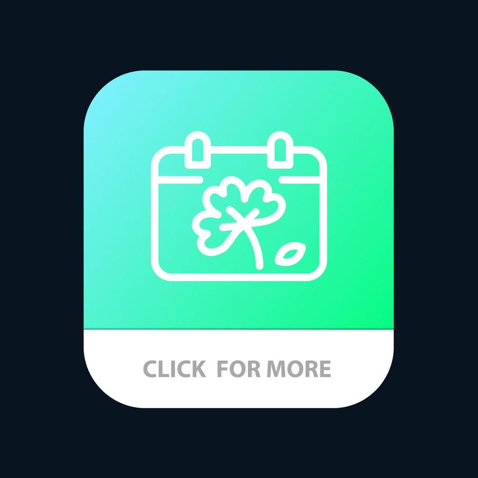 Calendar Flower Day Spring Mobile App Button Android and IOS Line Version vector