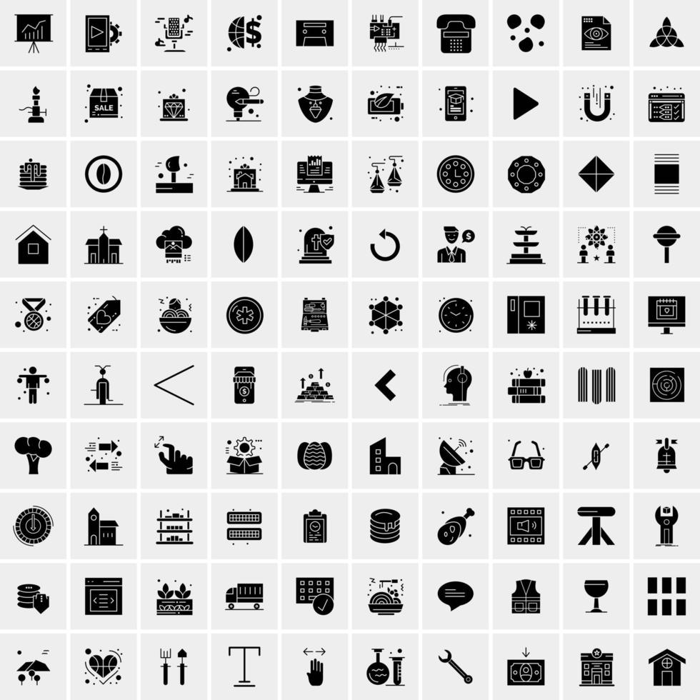 Set of 100 Universal Icons vector