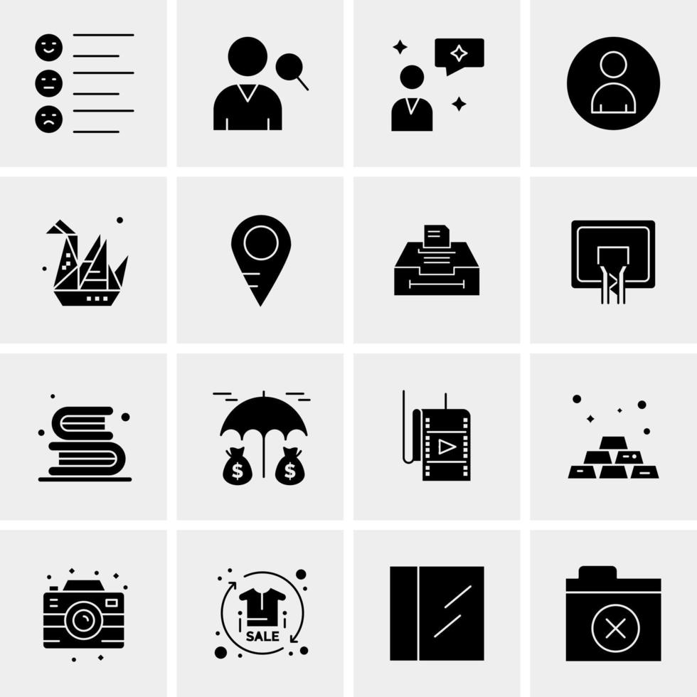 16 Universal Business Icons Vector Creative Icon Illustration to use in web and Mobile Related project