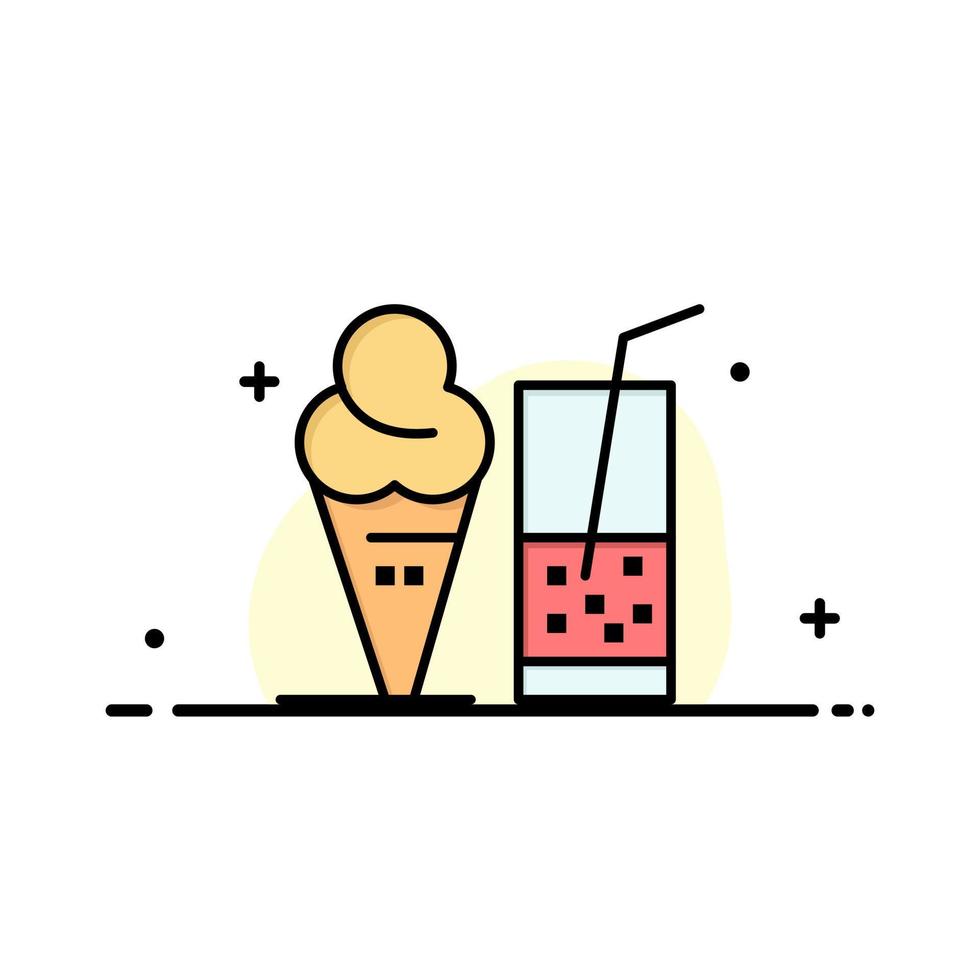 beber helado jugo de verano plantilla de logotipo de empresa color plano vector