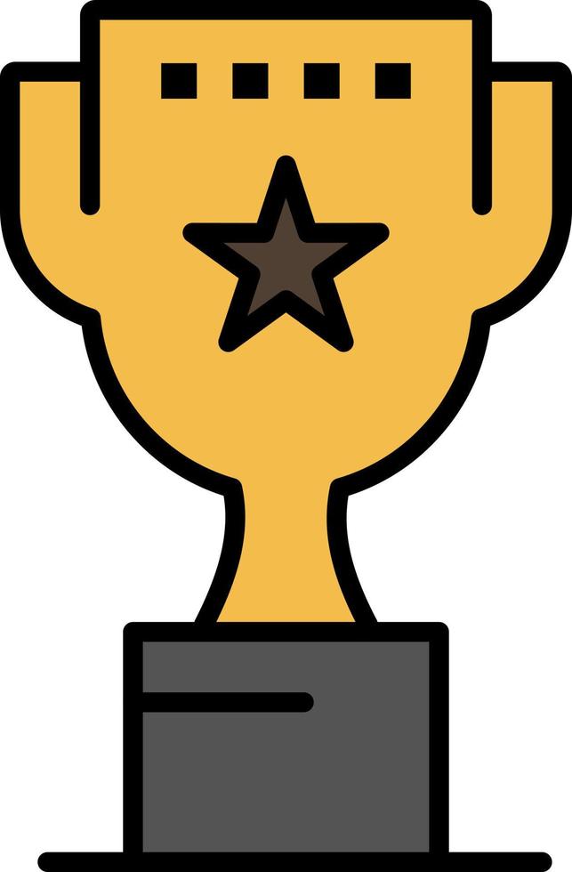 Award Top Position Reward  Flat Color Icon Vector icon banner Template