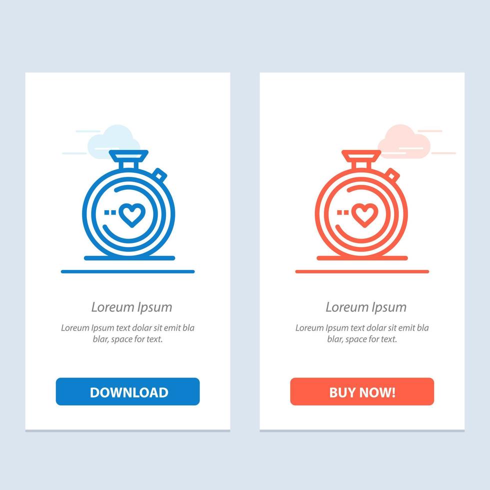Compass Love Heart Wedding  Blue and Red Download and Buy Now web Widget Card Template vector
