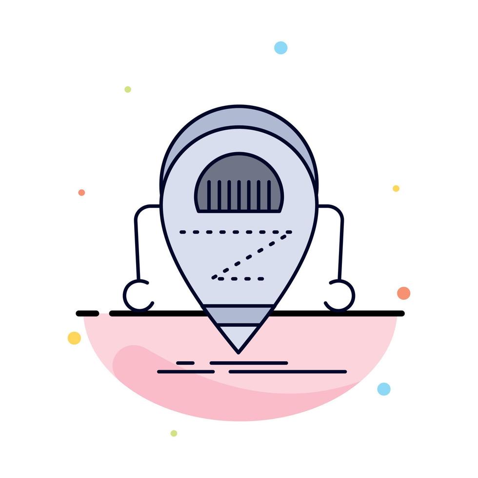 Android beta droid robot Technology Flat Color Icon Vector