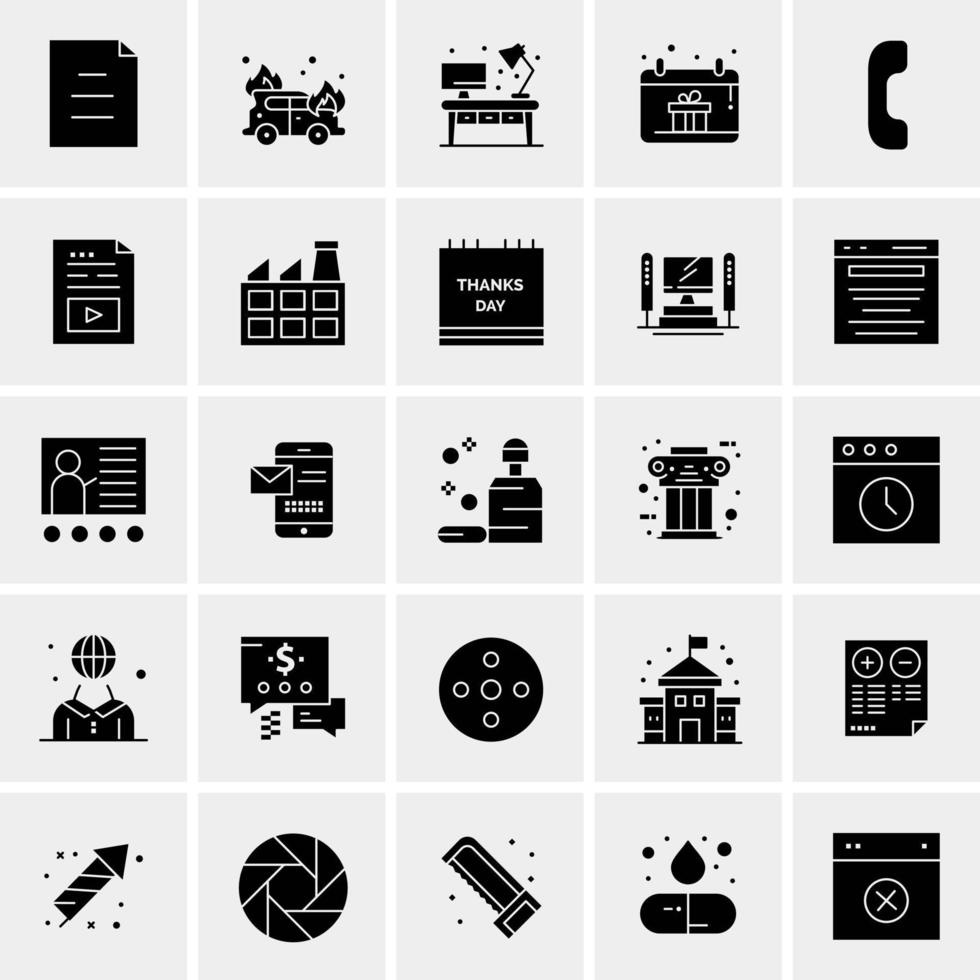 25 Universal Business Icons Vector Creative Icon Illustration to use in web and Mobile Related project