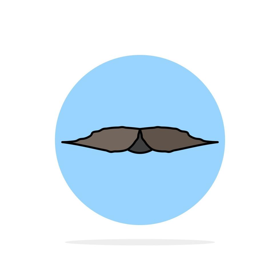 moustache Hipster movember male men Flat Color Icon Vector