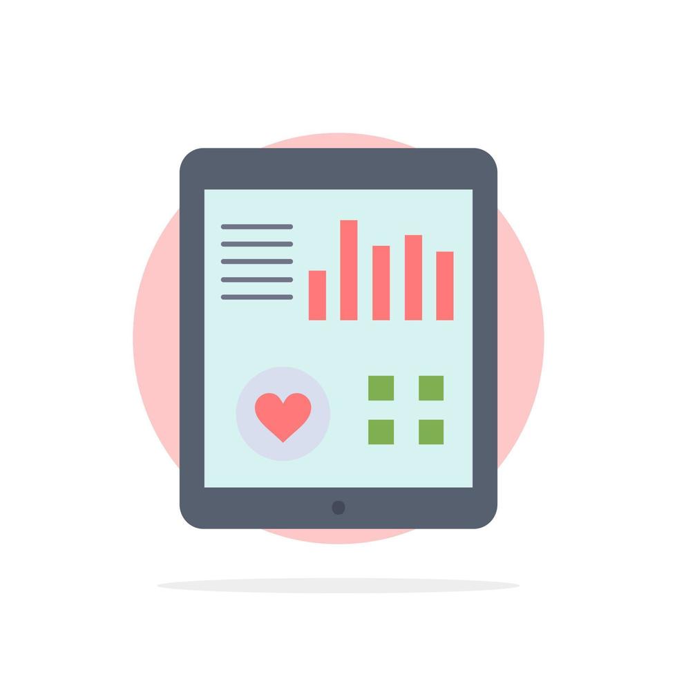 monitoring health heart pulse Patient Report Flat Color Icon Vector