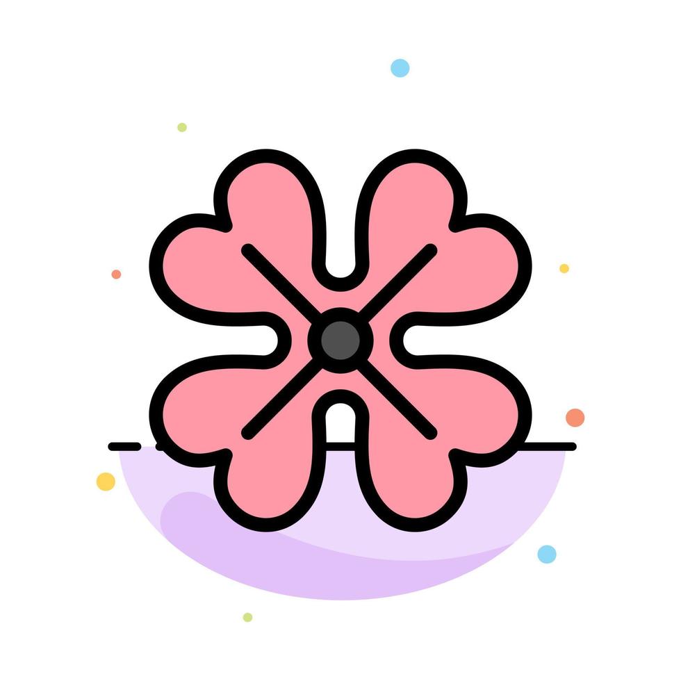 Anemone Anemone Flower Flower Spring Flower Abstract Flat Color Icon Template vector