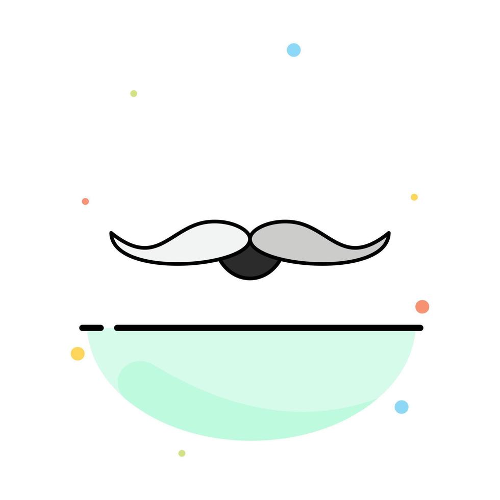 bigote hipster movember macho hombres color plano icono vector