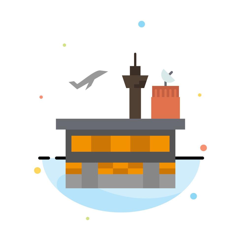Airport Conveyance Shipping Transit Transport Transportation Abstract Flat Color Icon Template vector