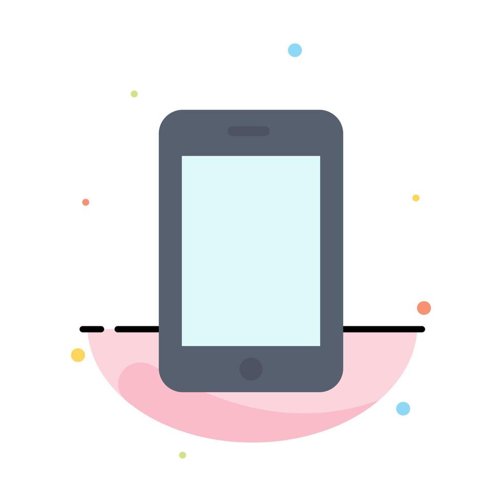 Cell Mobile Phone Call Abstract Flat Color Icon Template vector