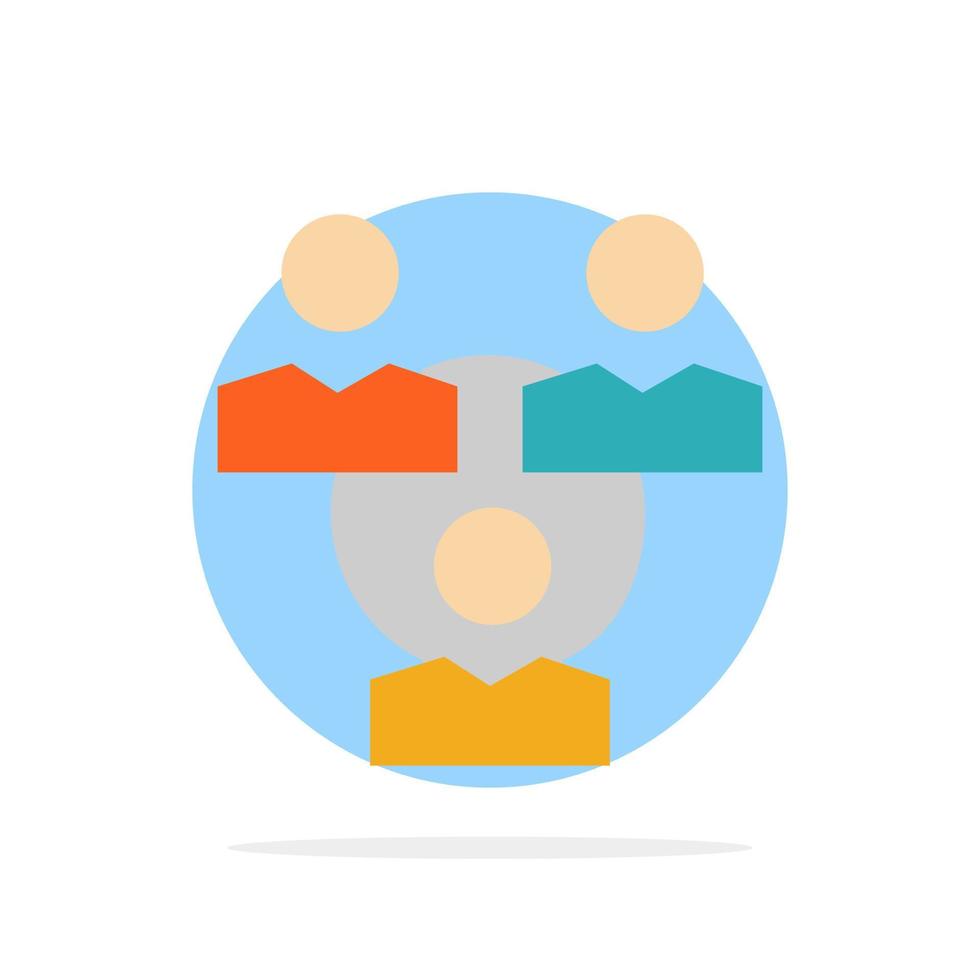 Connection Meeting Office Communication Abstract Circle Background Flat color Icon vector
