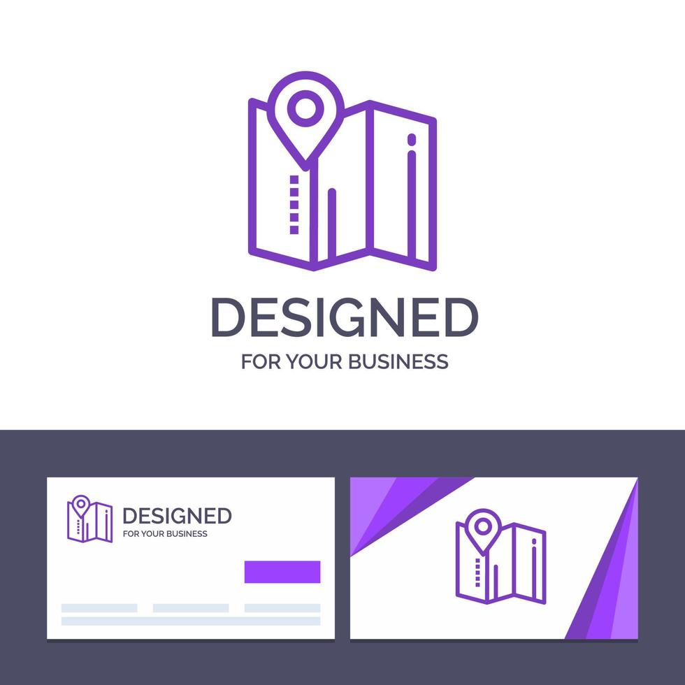 Creative Business Card and Logo template Location Map Pin Hotel Vector Illustration