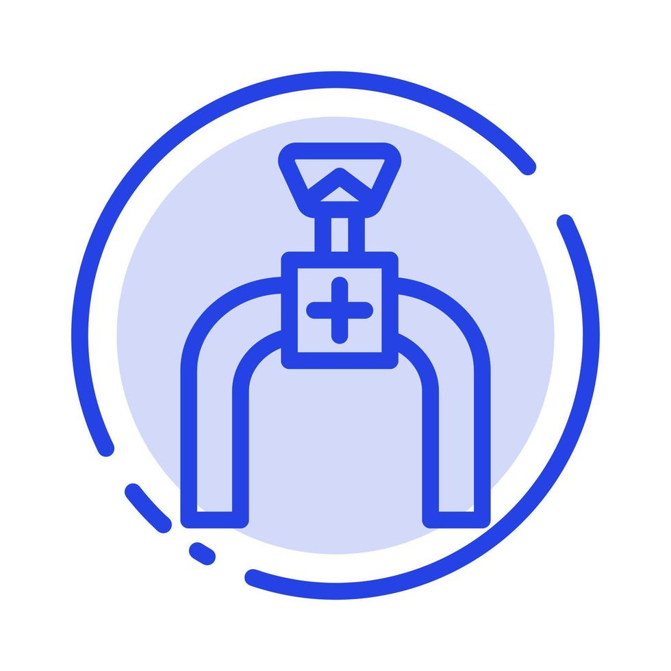 Pipeline Pipe Gas Line Blue Dotted Line Line Icon vector