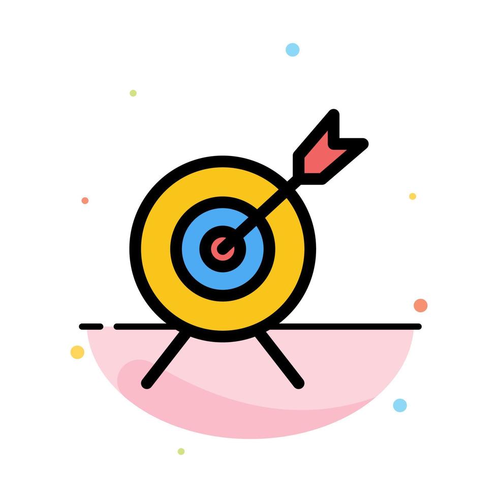 Target Aim Goal Abstract Flat Color Icon Template vector